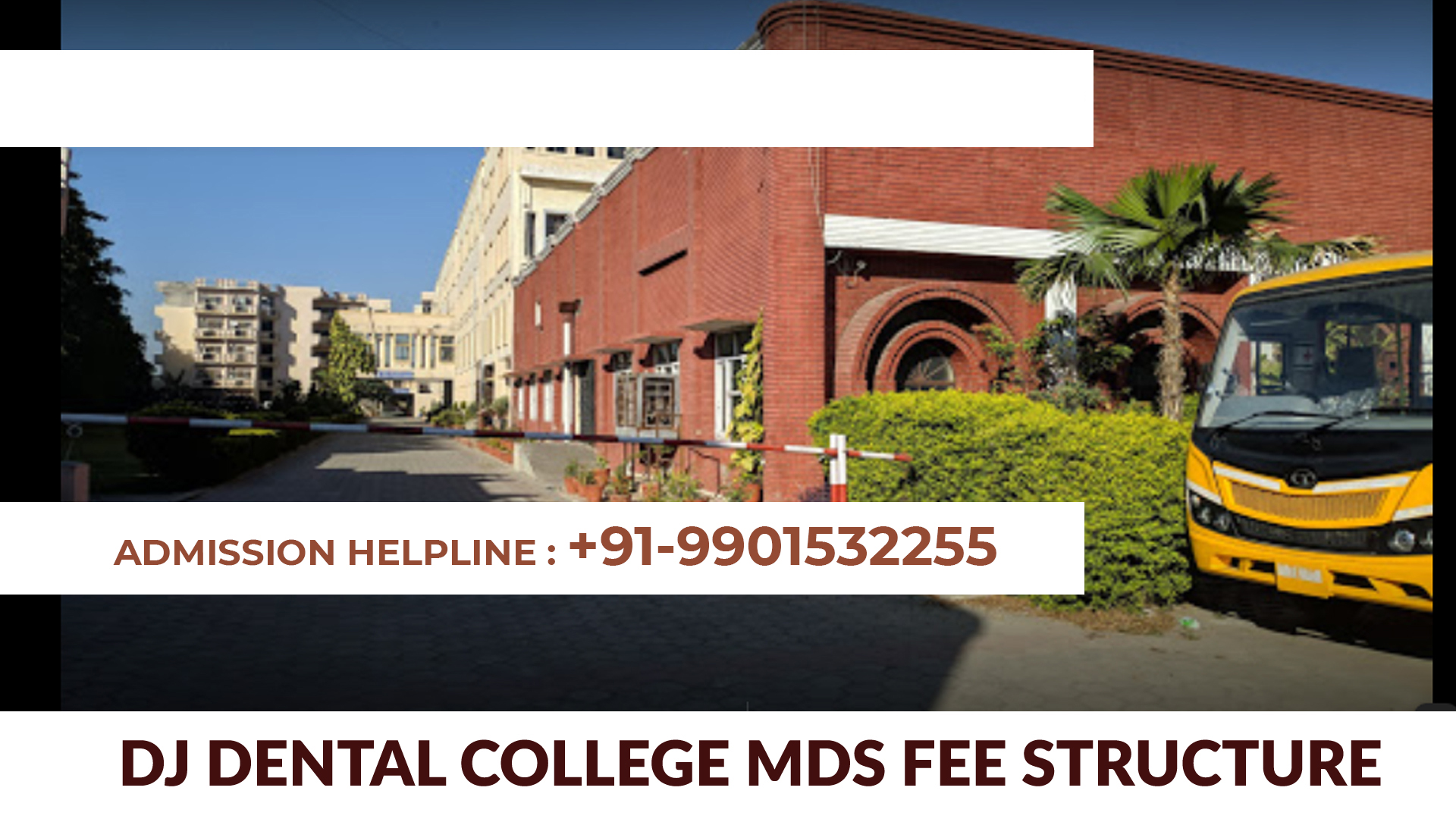 DJ Dental College MDS Fee Structure